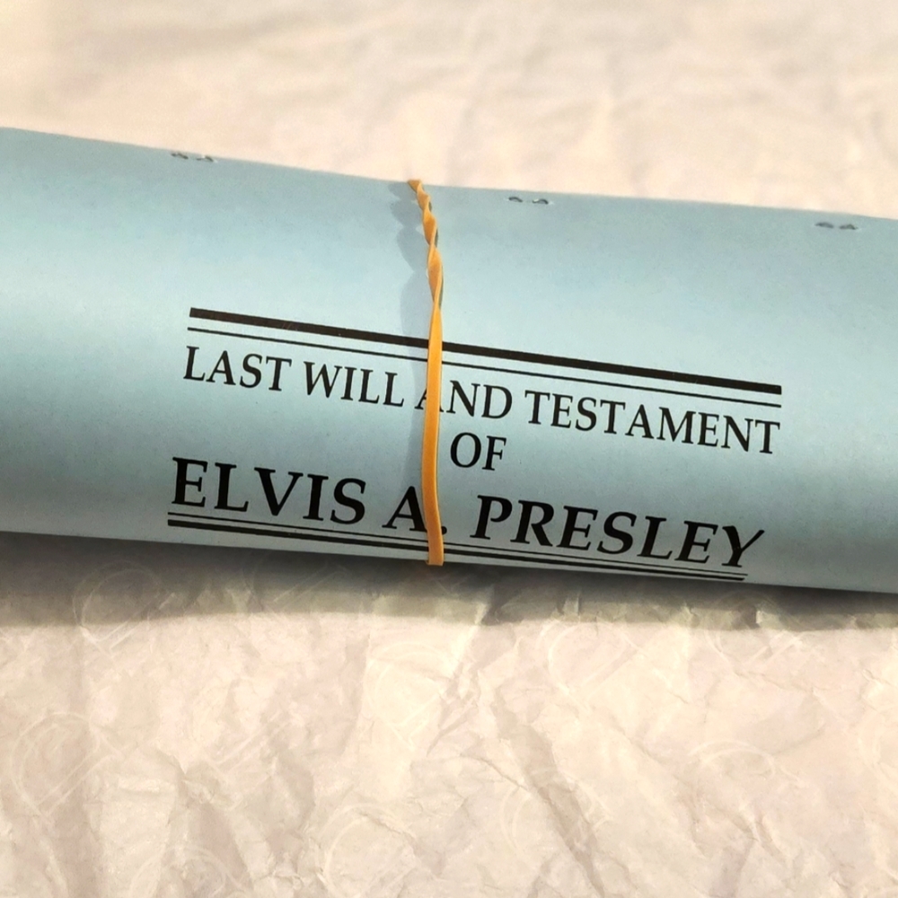 Last Will and Testament of Elvis A. Presley Copy NWOT